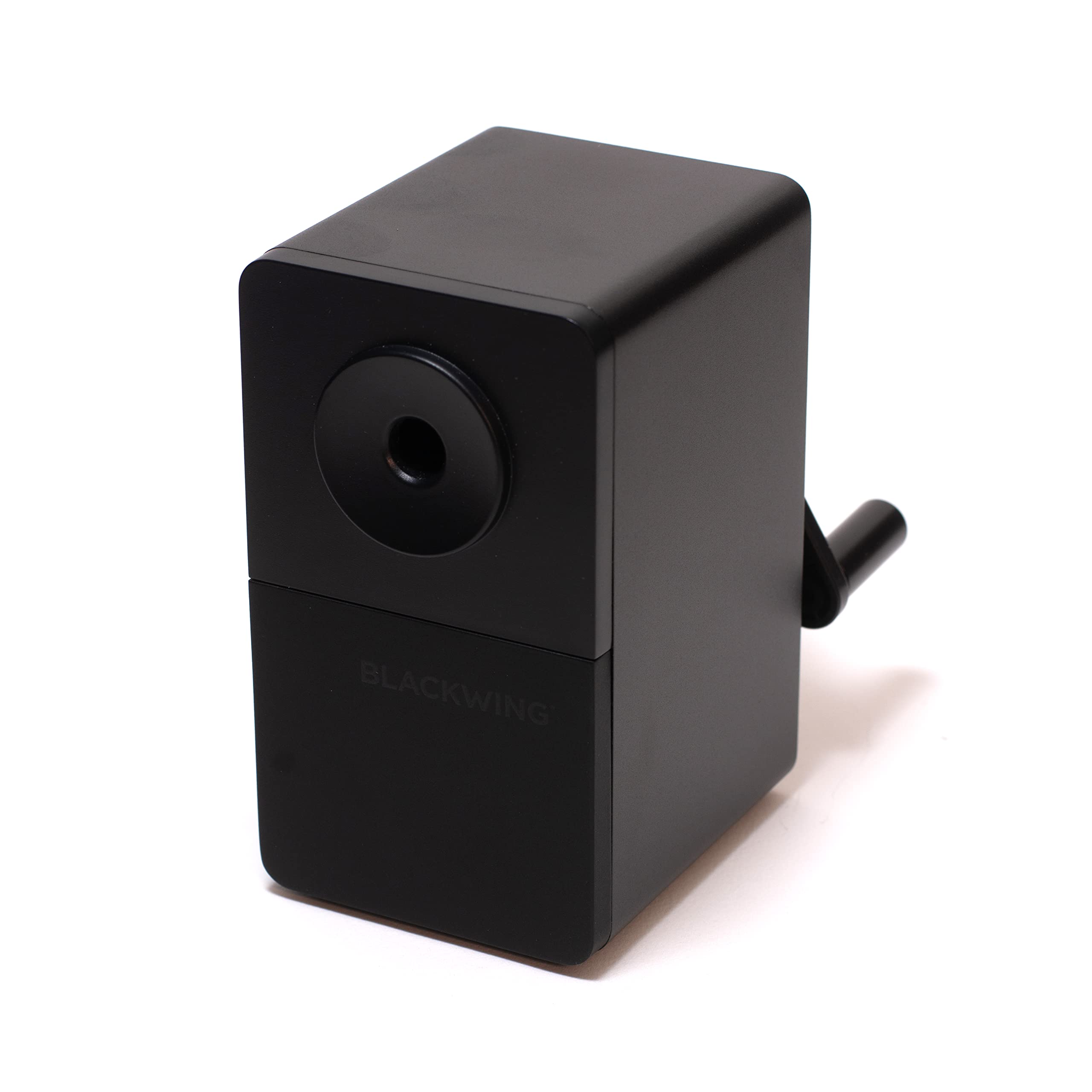 Premium Blackwing Pencil Sharpener - Adjustable Dial & Hand Crank Design with Metal Shavings Drawer - Perfect for Artists, Writers & Office Use