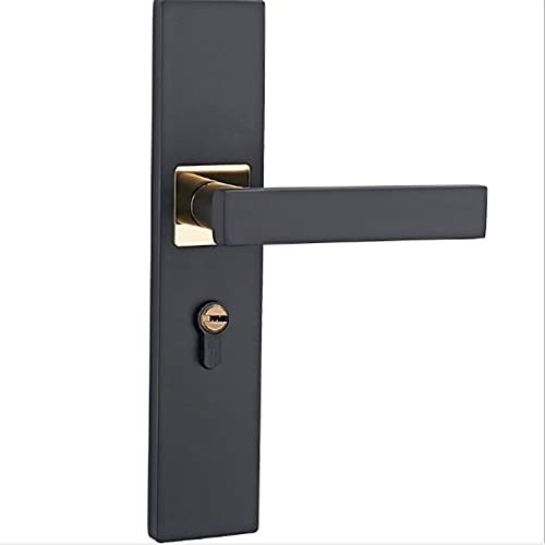 Minimalist Door Handle Lock - Anti-Theft Interior Door Lever for Bedroom, Bathroom & Office - Durable Aluminum Alloy with Quiet Operation - Perfect for Home Security and Privacy Protection