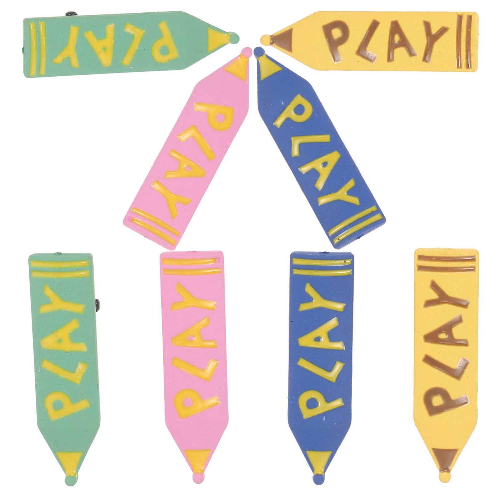 EXCLUZO 8-Piece Hair Clips Set - Cute Pencil Design Teacher Hairpins for Women & Girls - Perfect Back to School Gift & Teacher Appreciation Present - Great for Classroom, Office, and Everyday Hair Accessories