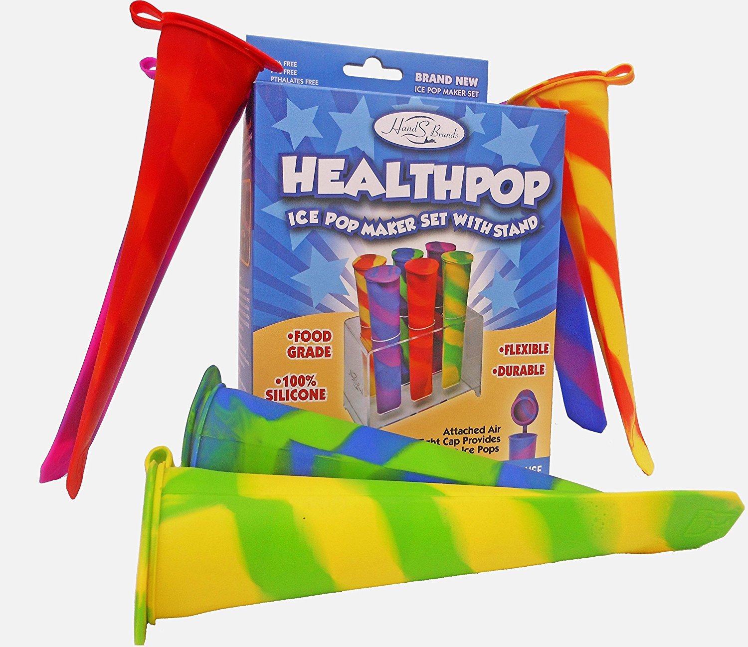 Best Silicone Popsicle Molds with Lids - 6 Piece Ice Pop Maker Kit with Non-Stick Design & Built-in Holder - Perfect for Homemade Frozen Treats, Kids Snacks, Summer Parties & Healthy Desserts