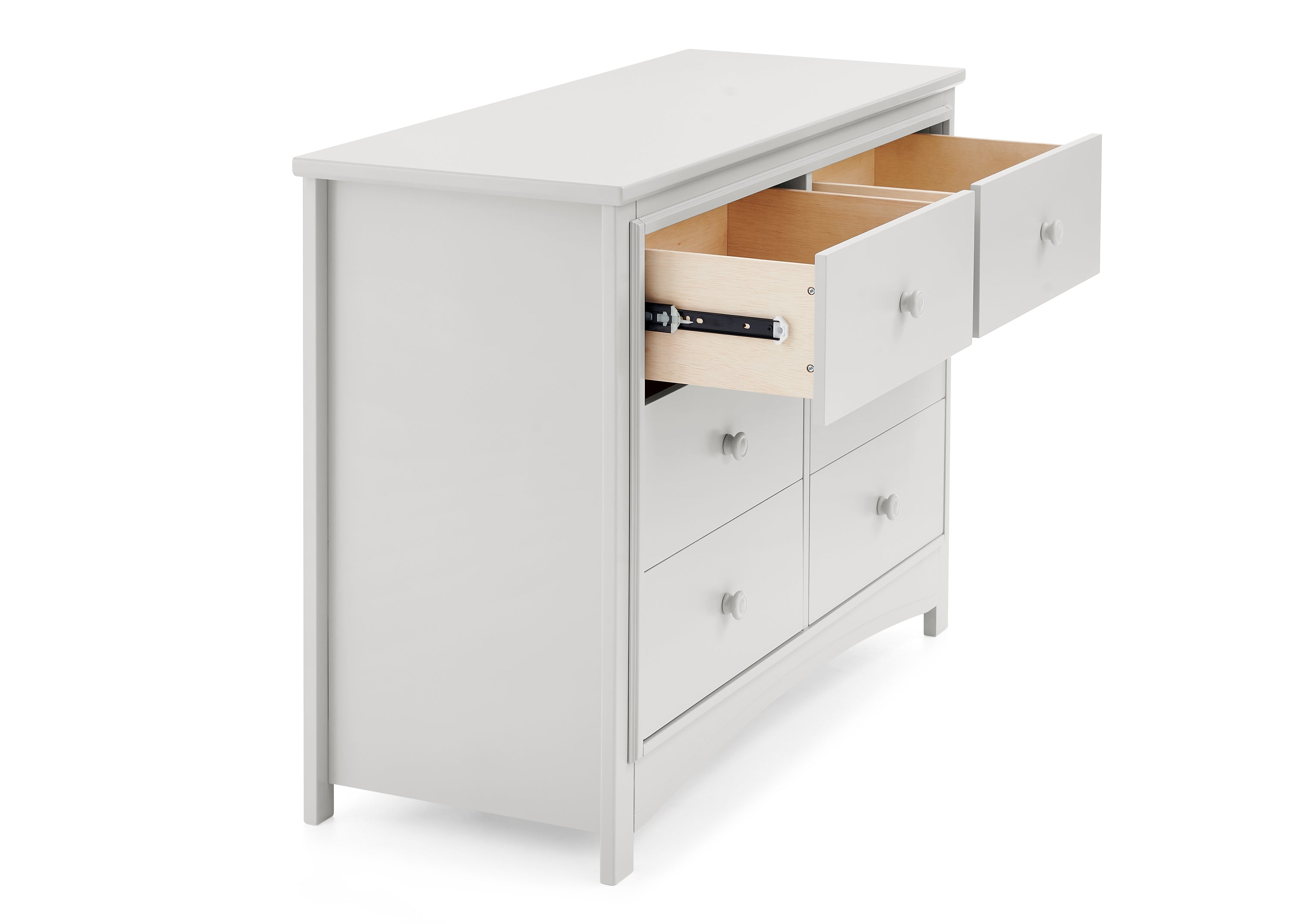 Perry 6 Drawer Dresser with Interlocking Drawers - Sturdy Wooden Bedroom Furniture for Closet Organization & Home Storage
