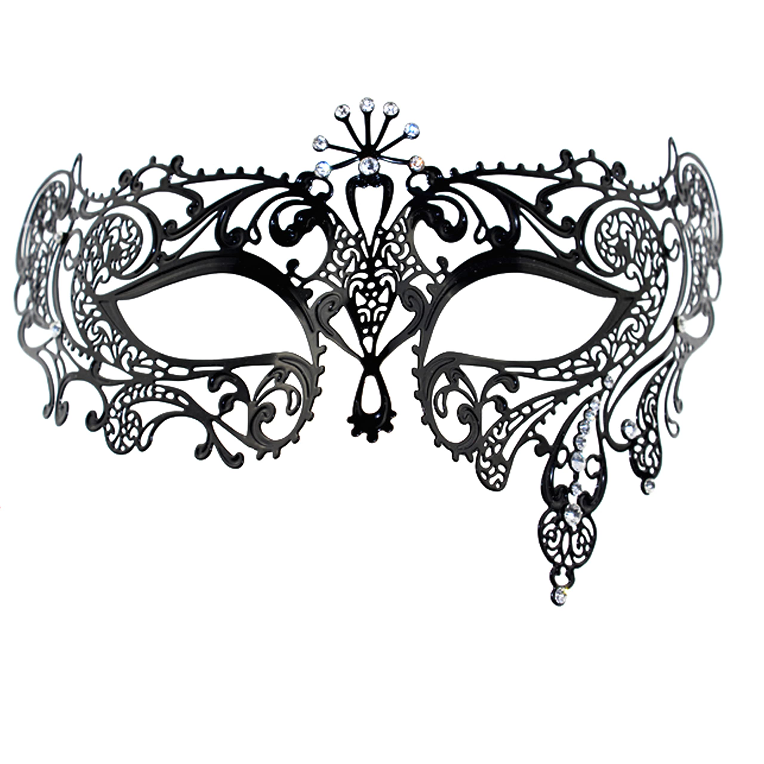 Elegant Metal Laser Cut Venetian Masquerade Mask for Women - Perfect for Costume Parties, Balls, and Mardi Gras Celebrations