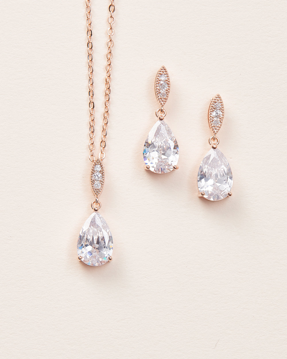 Callie Elegant Bridesmaid Jewelry Set - Necklace & Earrings for Weddings, Parties & Formal Events