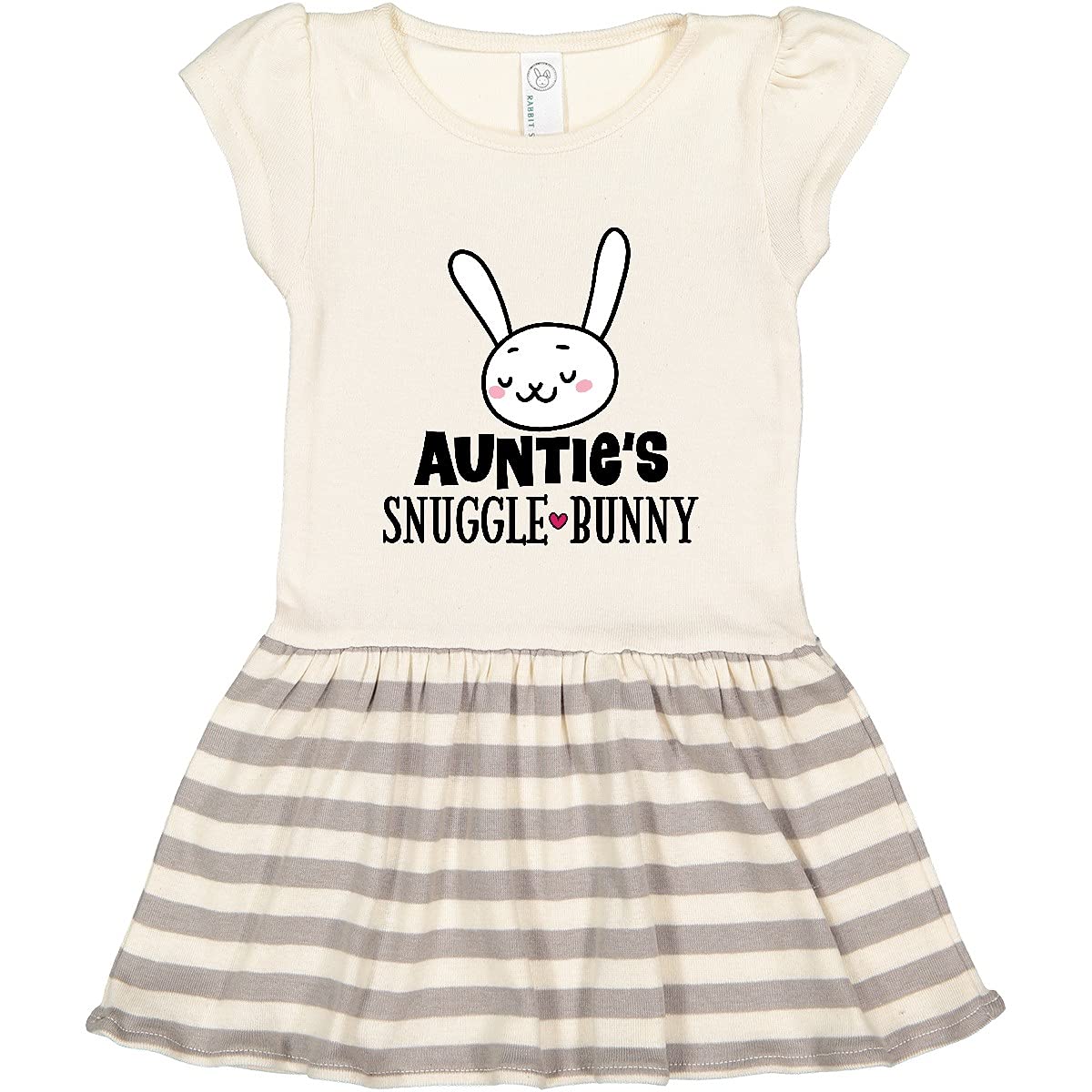 Inktastic Auntie Snuggle Bunny Easter Outfit Toddler Dress - Cute Easter Bunny Costume for Baby Girls & Toddlers - Perfect for Easter Photos, Egg Hunts & Spring Celebrations