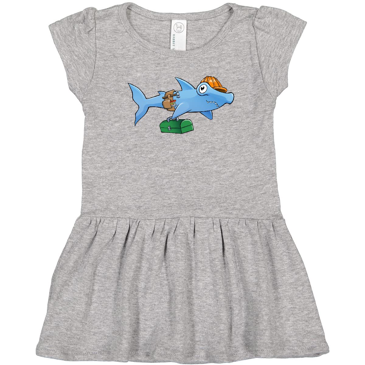 Inktastic Hammerhead Shark with Tools Toddler Dress - Cute Baby Girl Outfit for Playdates, Beach & Birthday Parties | Soft Cotton Comfort for Active Toddlers
