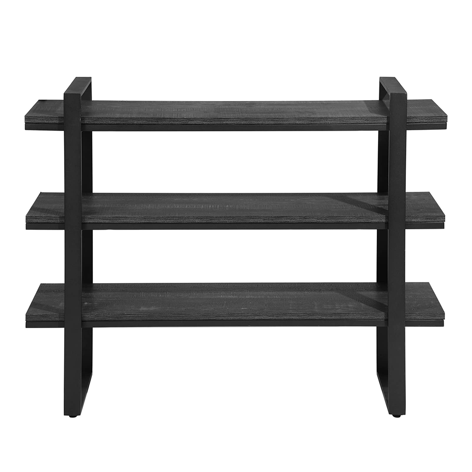 YOZUMD Industrial Metal Bookshelf - Heavy Duty Storage Shelf with Contemporary Style for Living Room, Bedroom, Office - Perfect for Book Display, Home Organization & Office Supplies Storage