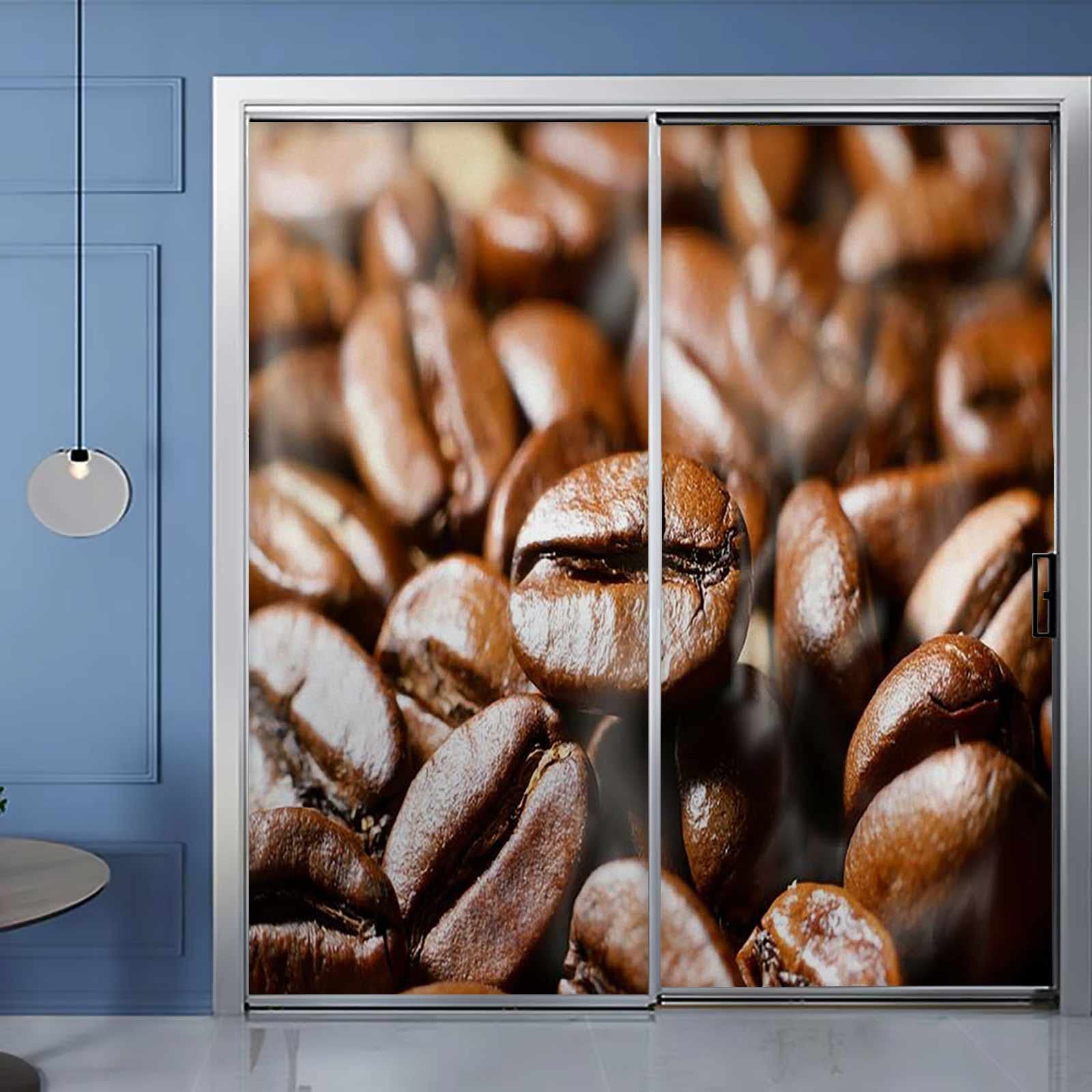 Brown Non-Adhesive Static Cling Coffee Window Privacy Film - Heat Control & UV Protection for Glass Doors - Perfect for Home, Office, and Commercial Spaces