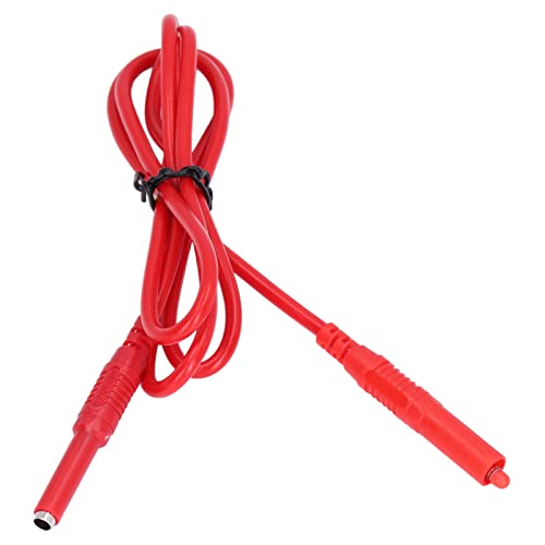 Digital Multimeter Set with 4mm Banana Plug Test Leads - Male to Male Stackable Welding Protection for Car Batteries (Red) - Perfect for Automotive Electrical Testing & DIY Repairs