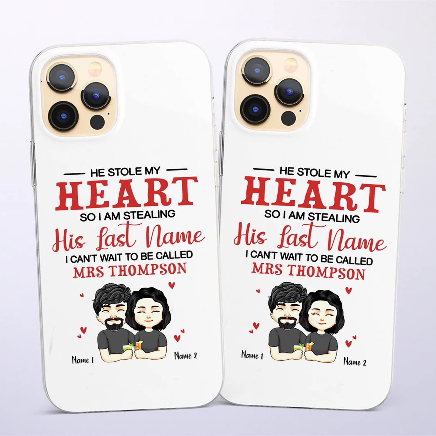 Custom Couple Anniversary Phone Case - Personalized 