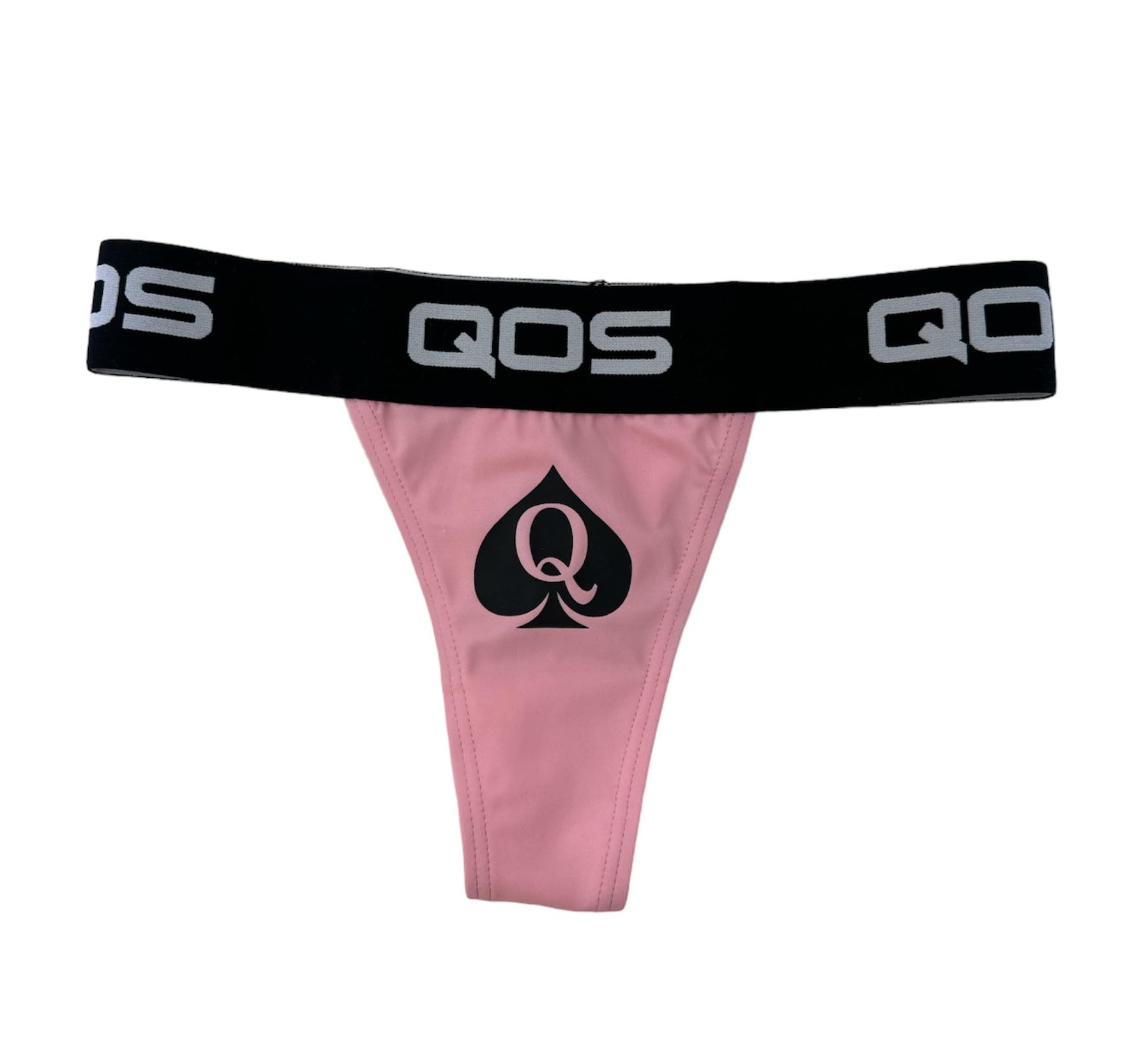 Queen of Spades QOS Sexy Ladies Sports Brazilian Thong - High Waist Workout Underwear for Yoga, Gym & Activewear