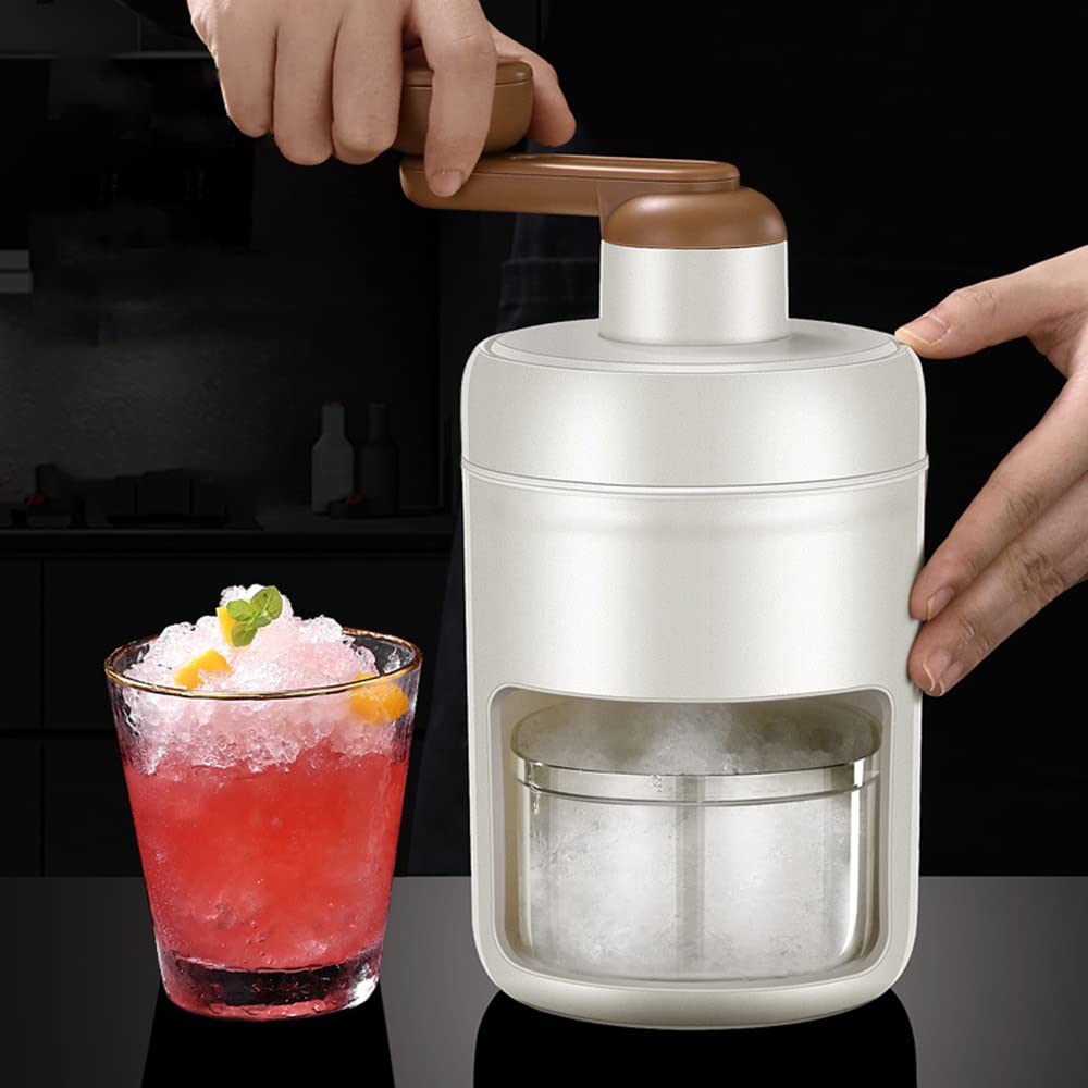 Portable Manual Ice Crusher & Shaver - Slush Machine, Snow Cone Maker with Ice Cube Mold for Homemade Ice Cream, Slushies & Iced Drinks - Perfect for Parties, BBQs & Summer Refreshments
