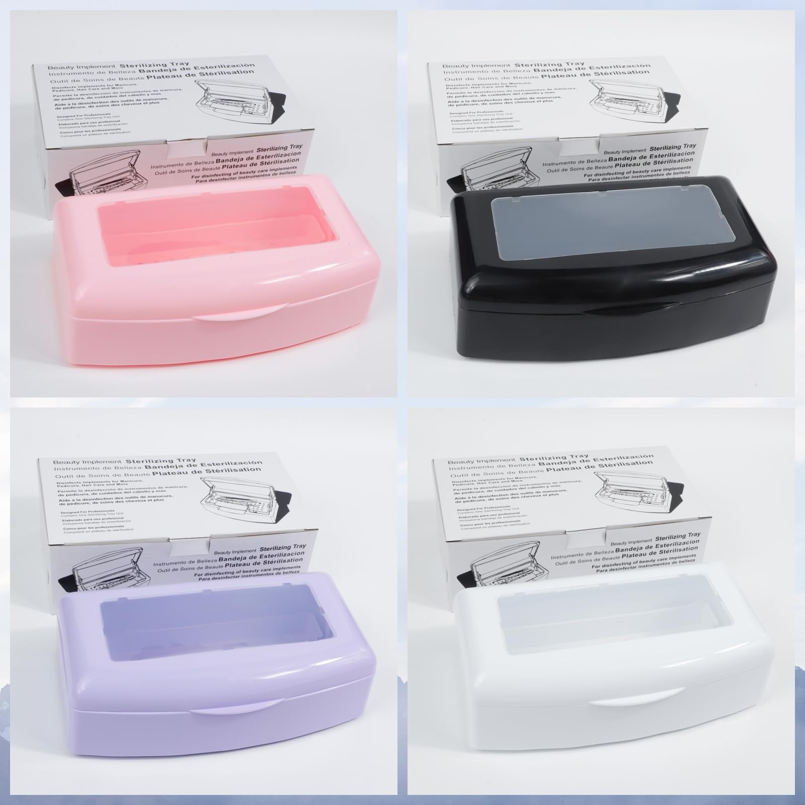 Professional Nail Tool Sterilizer Tray - Pink Plastic Sterilizing Box for Lash Tweezers & Esthetician Supplies | Salon Hygiene Must-Have for Nail Techs & Beauty Professionals | Perfect for Sanitizing Tools Between Clients