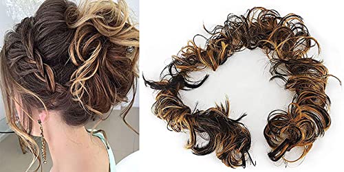 SPRING DAYS Women's Clip-in Ponytail Hair Extensions with Frill Details - 1 Pack for Bun & Updo Hairstyles | Perfect for Parties, Weddings & Daily Styling