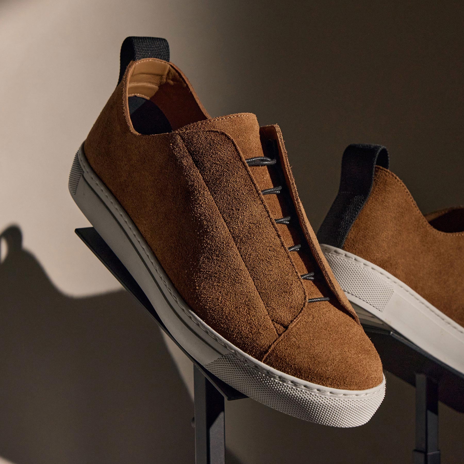 Men's Suede Solstice Sneakers in Chestnut Brown - Comfortable Casual Shoes for Walking, Work & Everyday Wear