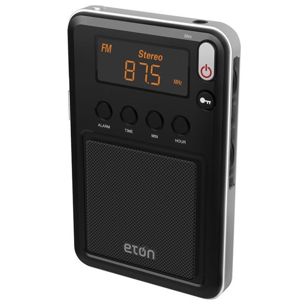 Eton Mini Compact AM/FM/Shortwave Portable Radio - Black | Emergency Weather Radio, Outdoor Camping, Travel, Power Outage Survival Gear