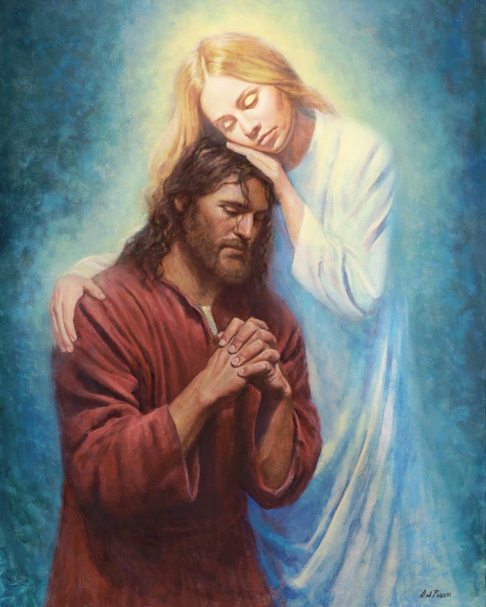 Angel Mother by Del Parson - Beautiful Religious Wall Art for Home Decor - Perfect for Living Room, Bedroom & Church Inspirational Gifts