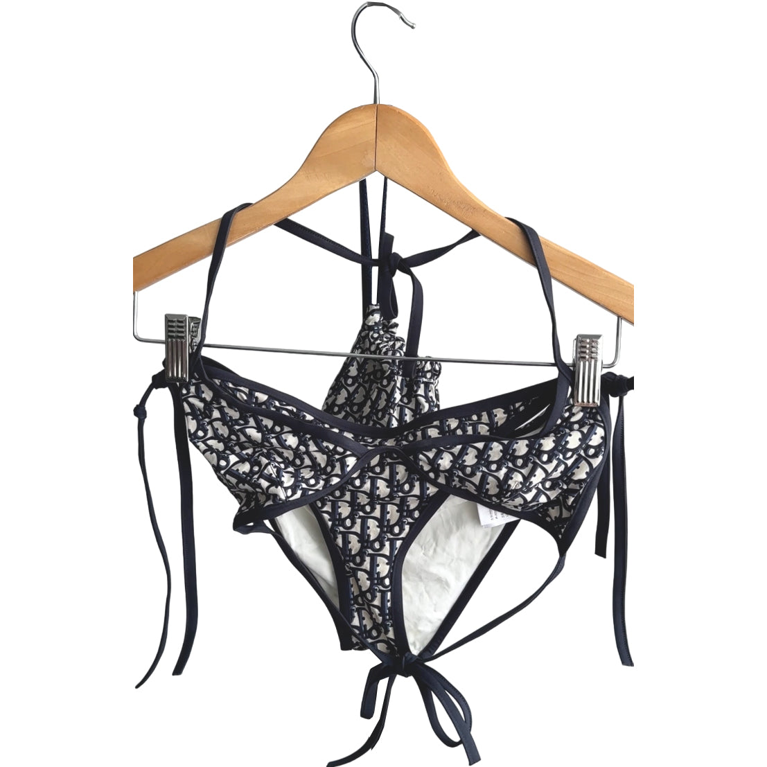 Christian Dior Navy Oblique Bikini Set - Luxury Swimwear for Women | Beach & Pool Vacation Essentials