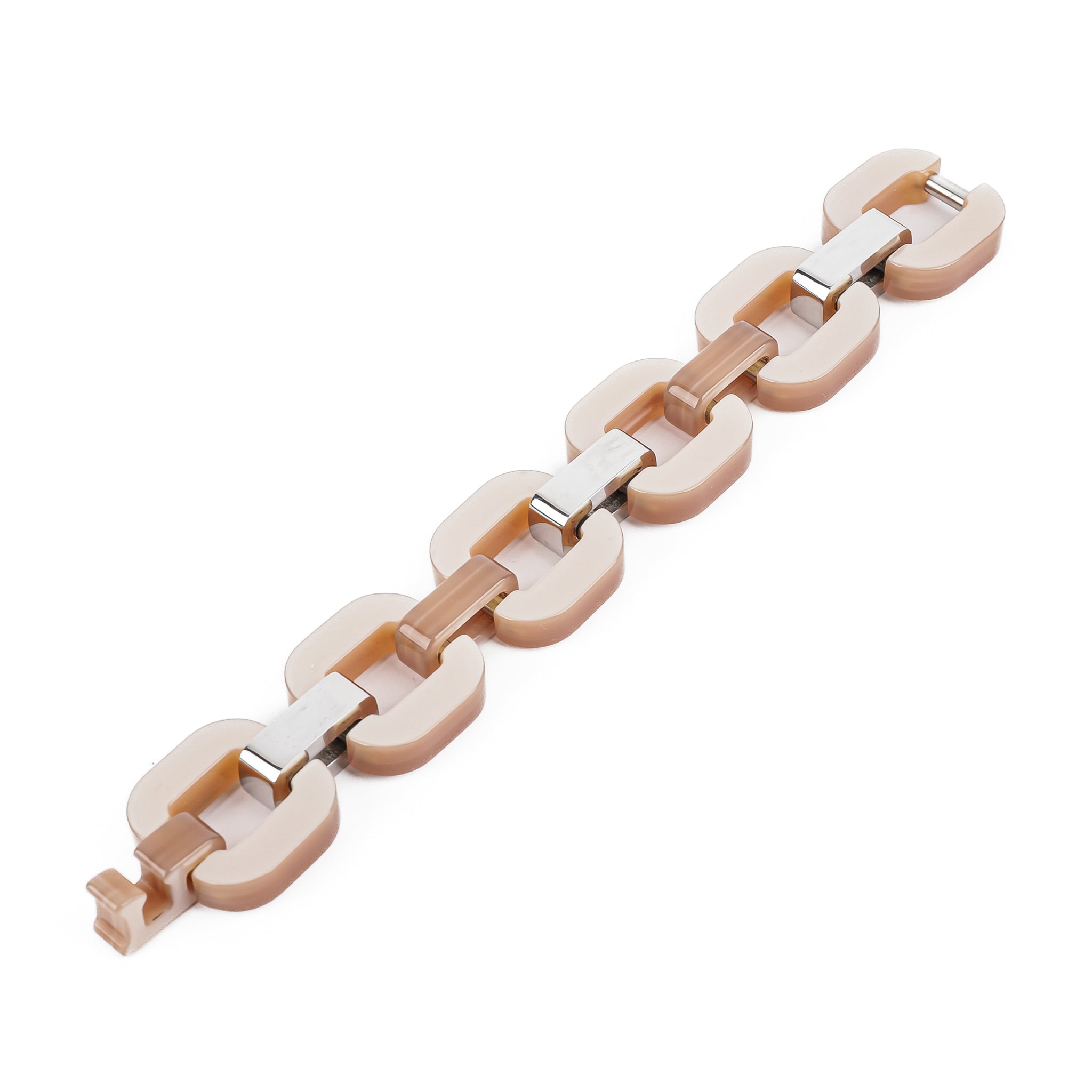 DEROME BRENNER Acetate Link Bracelet for Women - Trendy Chunky Chain Cuff Bangle - Stylish Accessory for Casual Wear, Office & Special Occasions