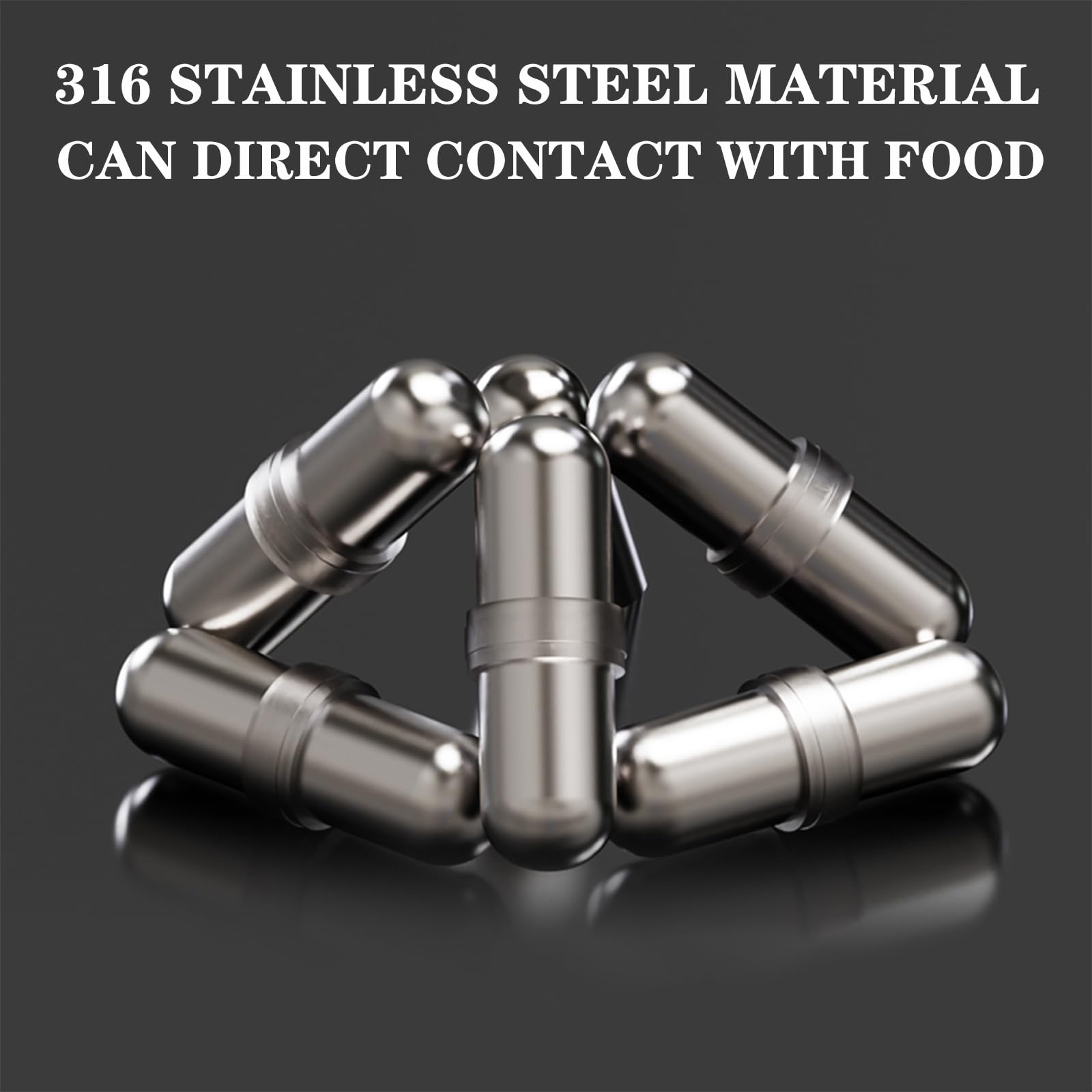 Stainless Steel Magnetic Stir Bar (2 Pack) - Self Stirring Coffee Mug Mixer for Hot & Cold Drinks - Perfect for Labs, Home, Office & Travel