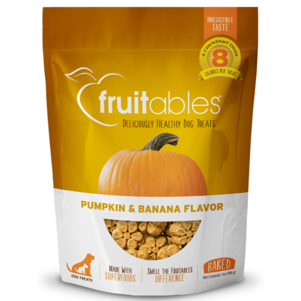 Fruitables Baked Pumpkin & Banana Dog Treats - Healthy Natural Dog Snacks for Training & Rewards - Perfect for Small & Medium Dogs
