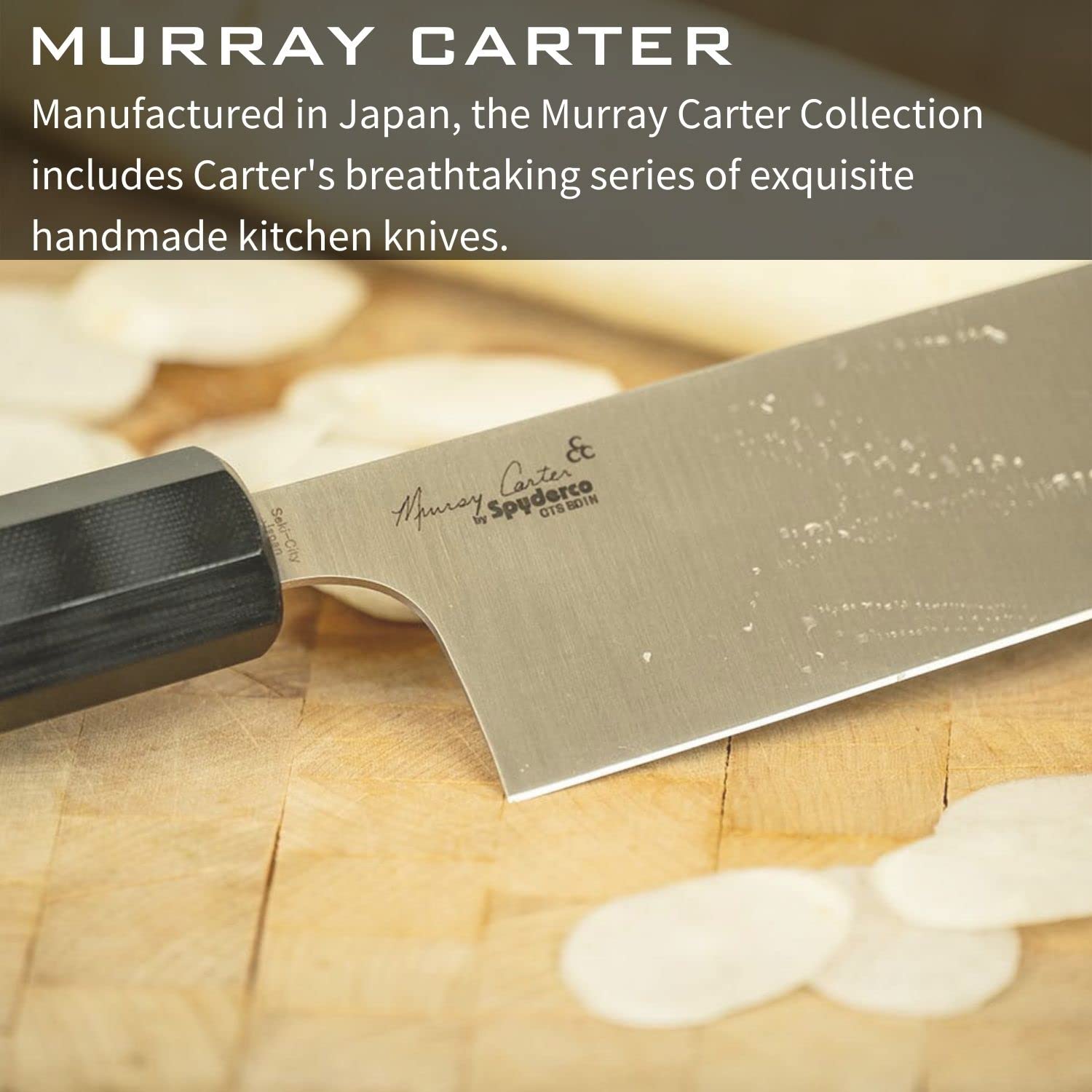 Spyderco Murray Carter Premium Japanese Kitchen Knives - High-Performance Chef Knives for Culinary Professionals | Perfect for Sushi, Meat Cutting & Precision Cooking