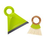 BeautyBlade Natural Cleaning Solutions Tiny Team Mini Brush & Dustpan Set - Eco-Friendly Green Cleaning Tools for Small Spaces, Pet Hair & Home Office Use
