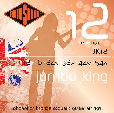 Rotosound JK12 Medium Light Guitar Strings - Premium Nickel Wound for Electric Guitar - Perfect for Rock, Blues, and Jazz Performances