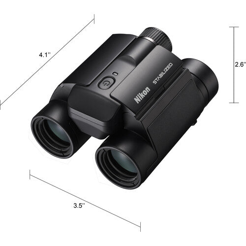 Nikon 10x25 S Stabilized Binoculars - 10x Magnification, 25mm Objective Lens, Image Stabilization - Perfect for Bird Watching, Travel & Outdoor Adventures