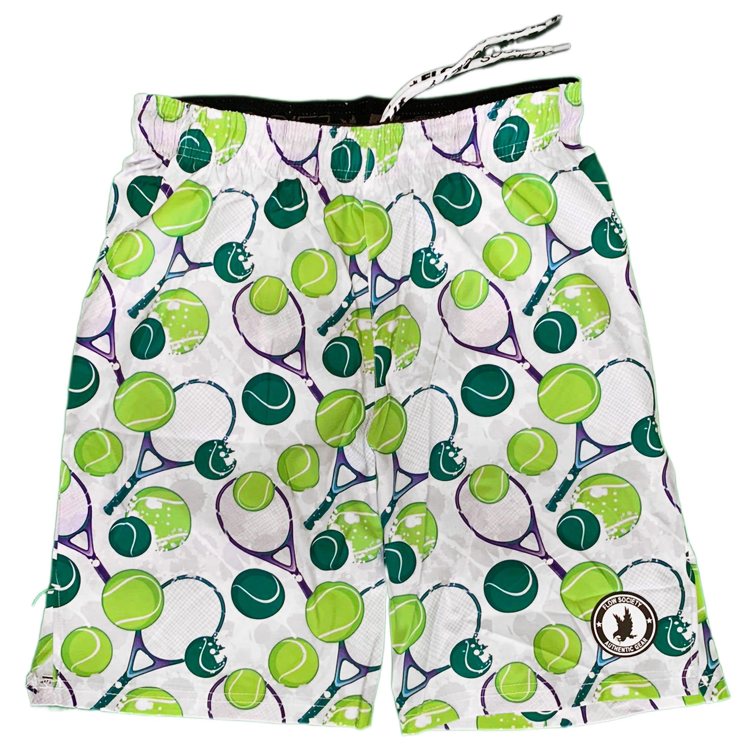 Men's Tennis Shorts with Flow Print - 7