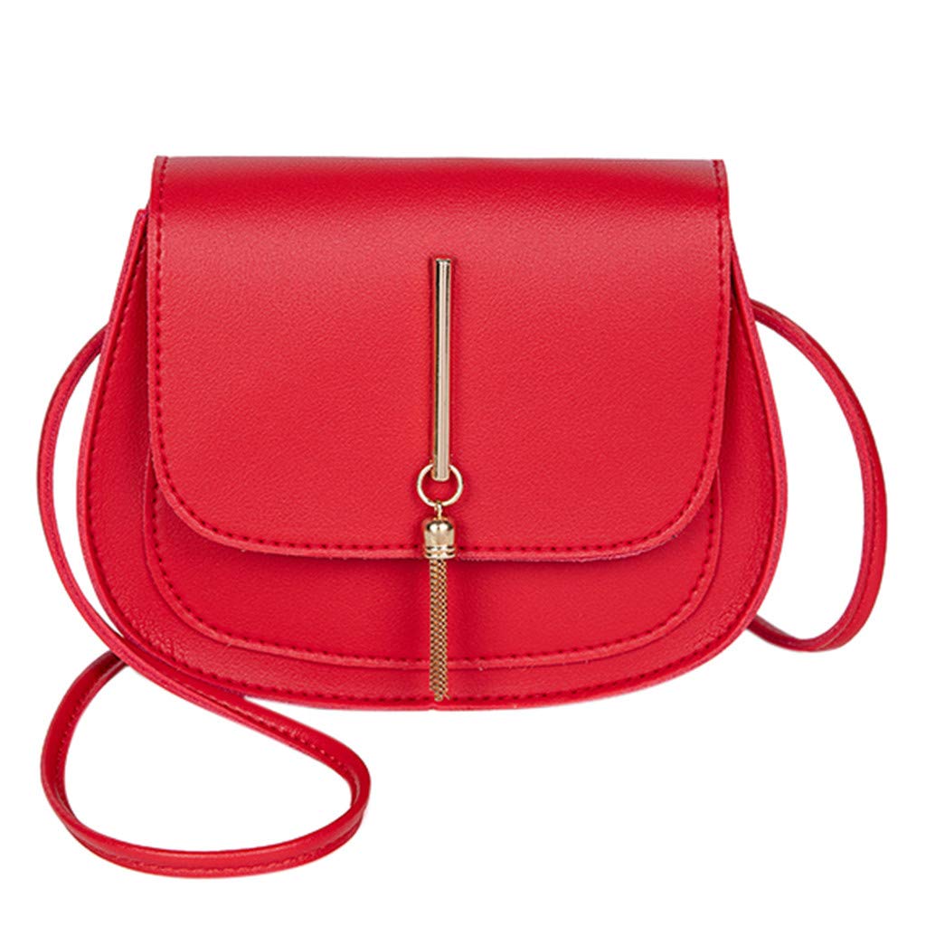Men's Leather Messenger Bag with Tassel - Stylish Crossbody Shoulder Bag for Work, Travel & Everyday Use