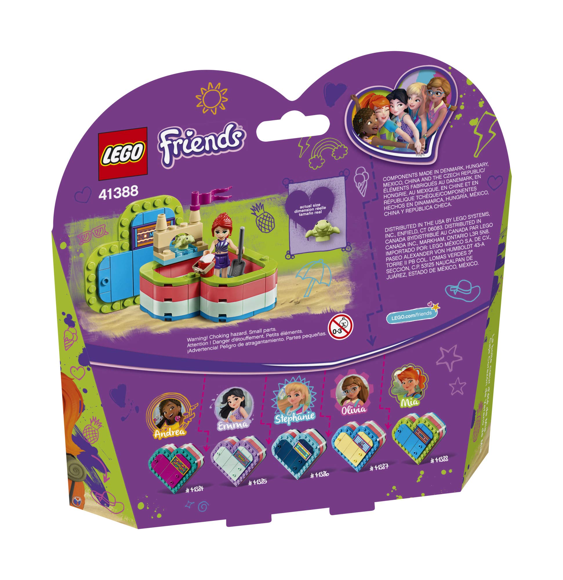 LEGO Friends Mia’s Summer Heart Box 41388 Building Kit (85 Pieces) - Creative Construction Toy for Kids, Perfect for Birthday Gifts & Summer Playtime