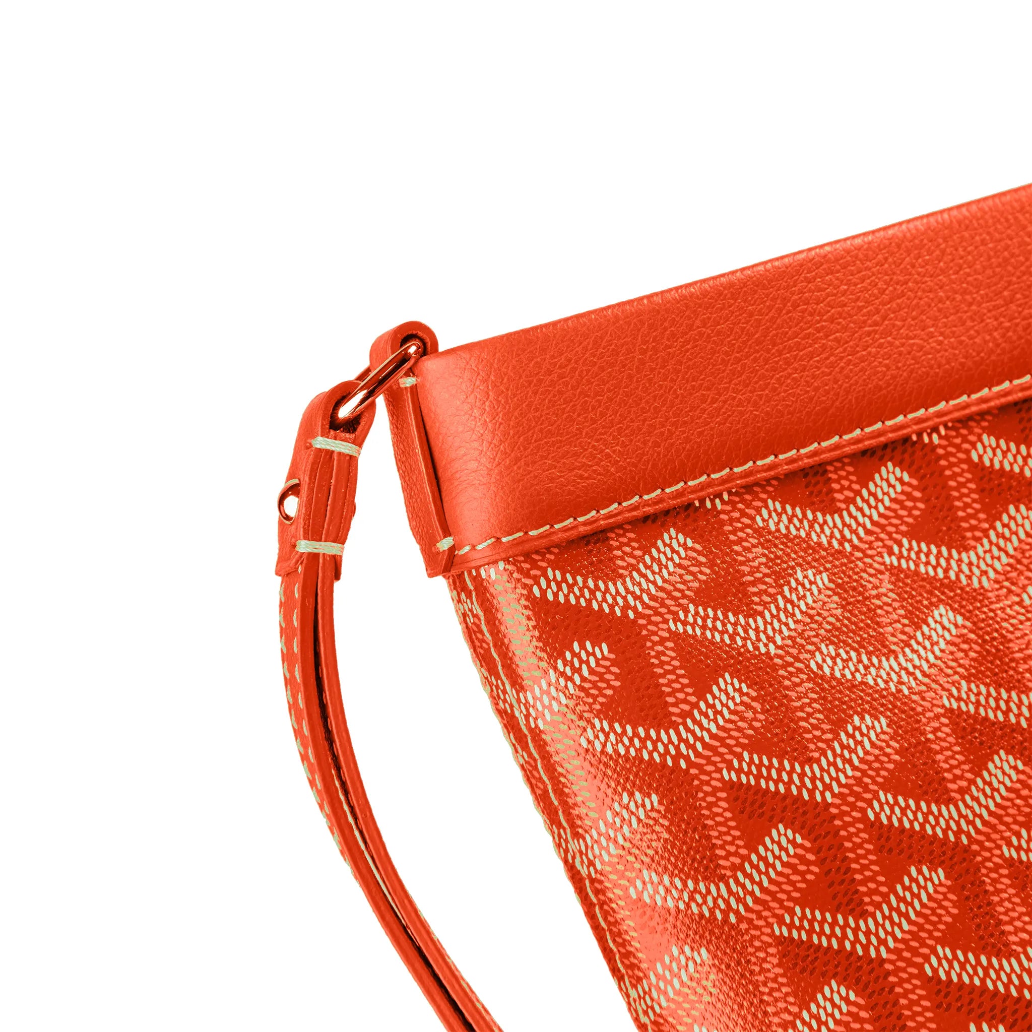 Goyard Conti Orange Leather Pouch - Luxury Designer Handbag for Women - Perfect for Travel, Parties & Everyday Use