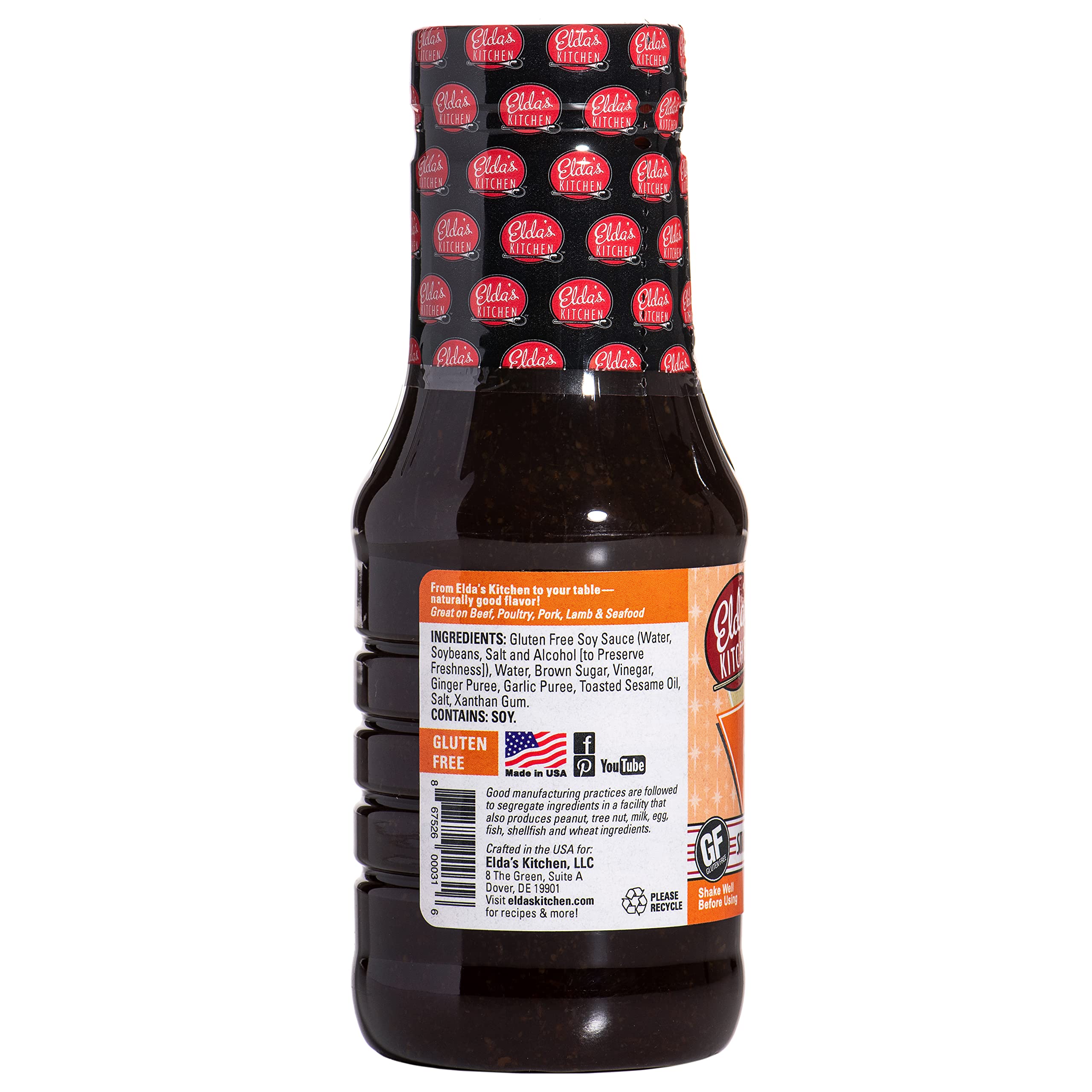 Elda's Kitchen Ginger Teriyaki Sauce - Gluten Free Asian Marinade for Cooking, Grilling & Stir Fry (3 Pack) | Perfect for Chicken, Beef, Seafood & Vegetables