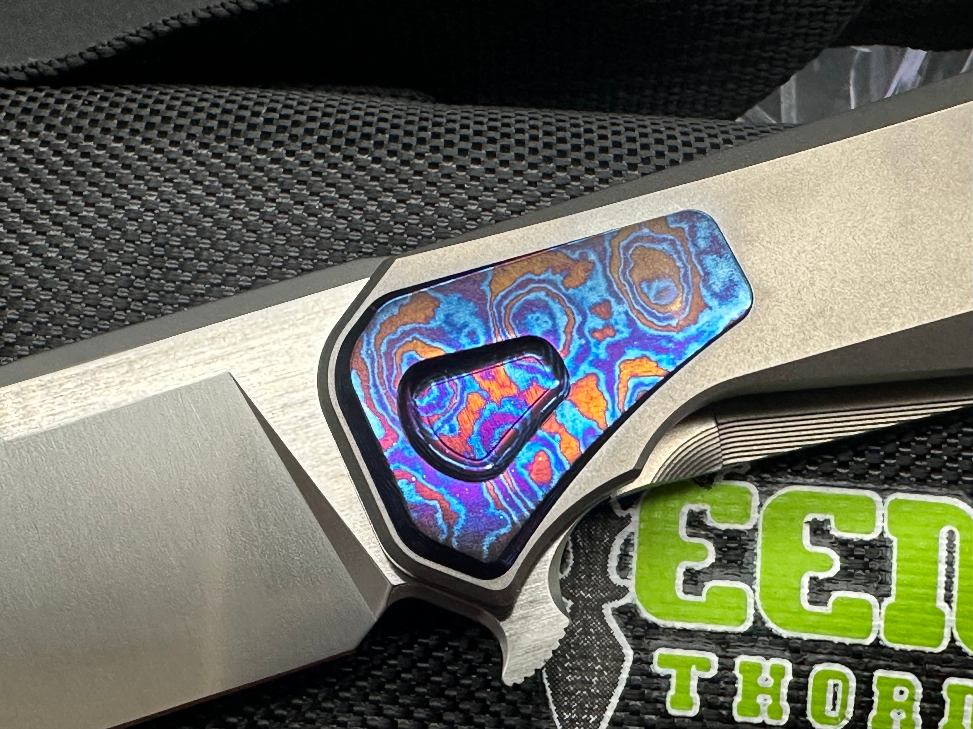 Premium Green Thorn Lochsa Folding Knife - M390 Super Steel Blade & TC4 Titanium Integral Handle for Outdoor, Camping, Hunting, and EDC Use
