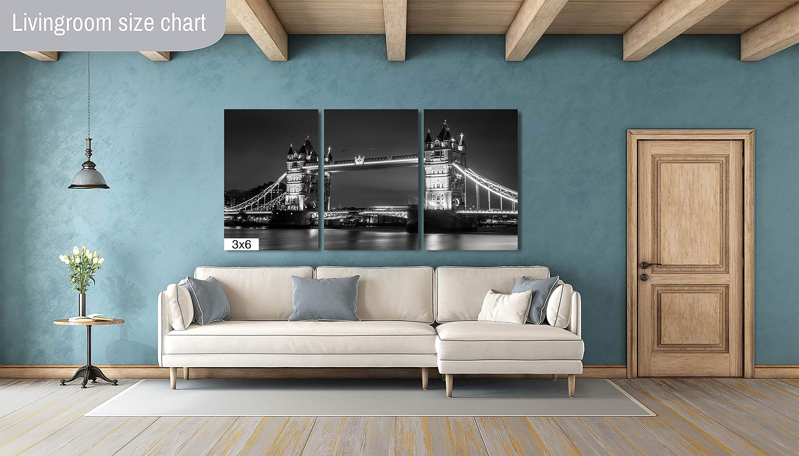 Black and White Tower Bridge London England Photography - Canvas Metal Wall Art Print for Living Room & Bedroom Decor | UK Landmark Cityscape Home Office Wall Decor