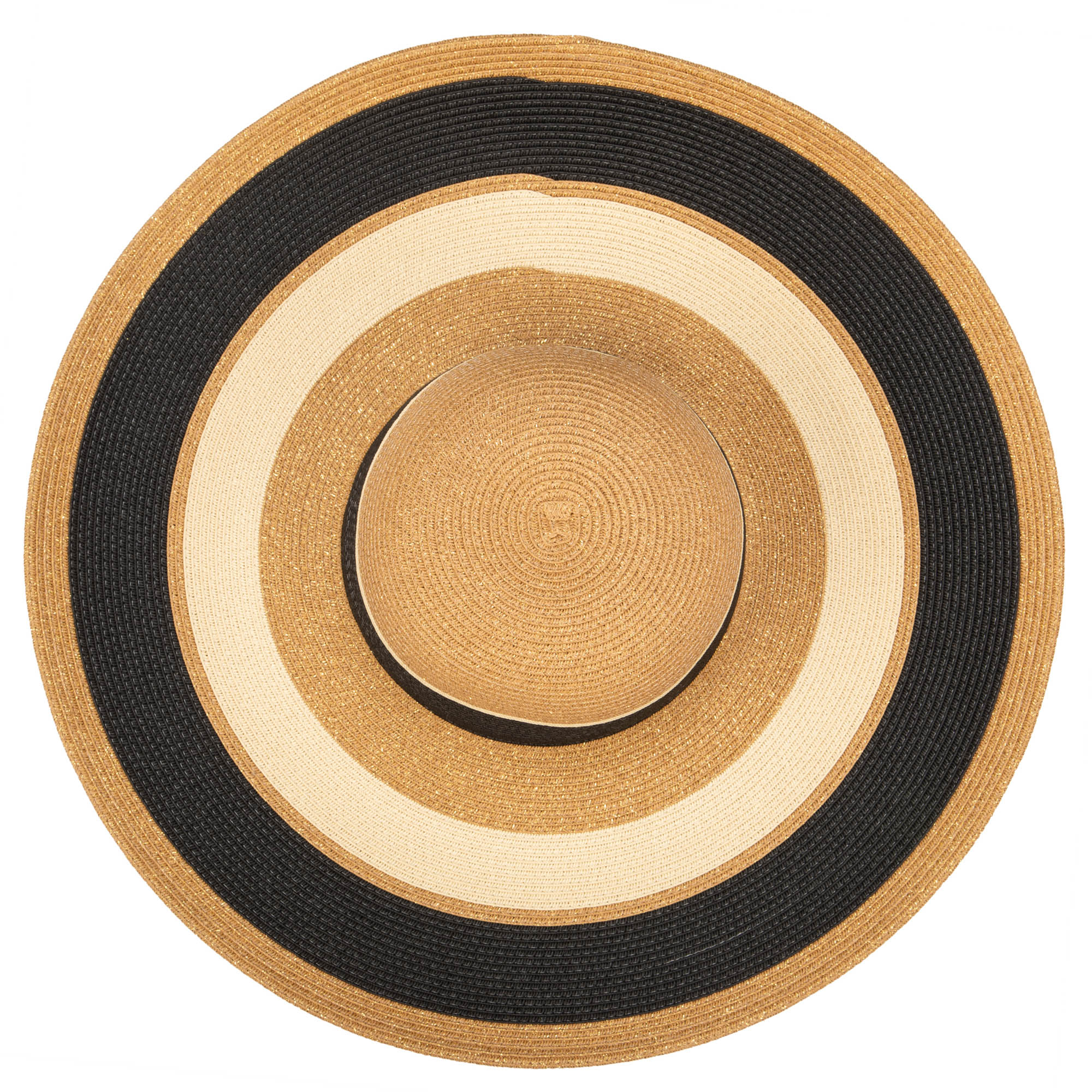 Las Palmas Floppy Ultrabraid Striped Sun Hat for Women - UPF 50+ Wide Brim Beach Hat for Summer, Vacation, and Outdoor Activities