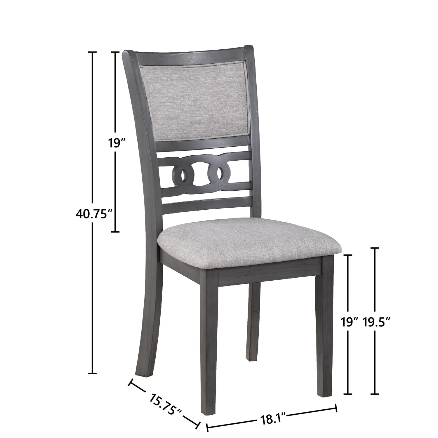 Premium Gray Gia Dining Chairs Set of 2 - Modern Classic Furniture for Kitchen, Dining Room & Home Decor | Comfortable & Stylish Seating Solution