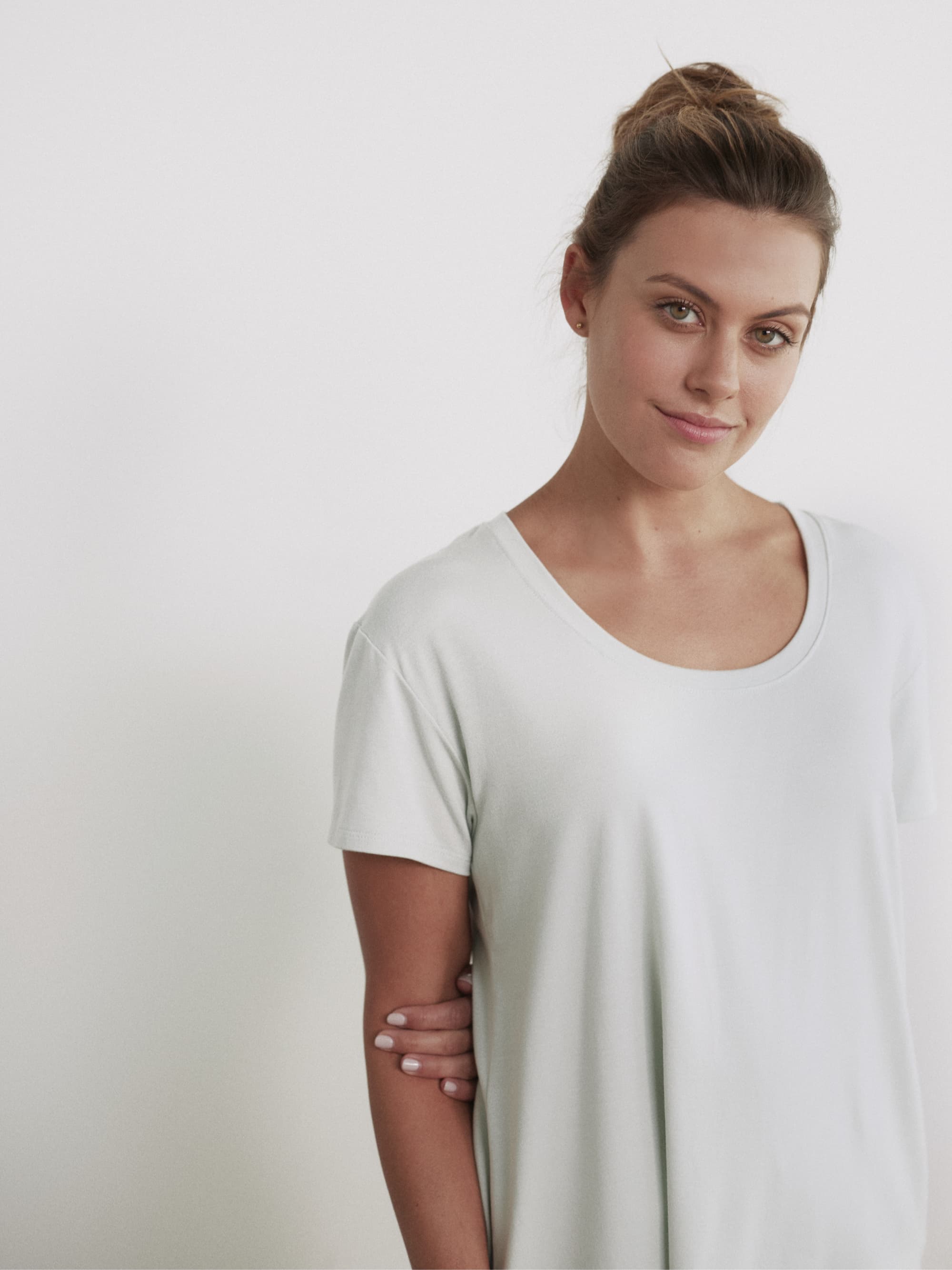 Soft Modal Pajama Tee for Women - Comfortable Sleepwear & Lounge Wear - Perfect for Nighttime Relaxation and Cozy Evenings at Home