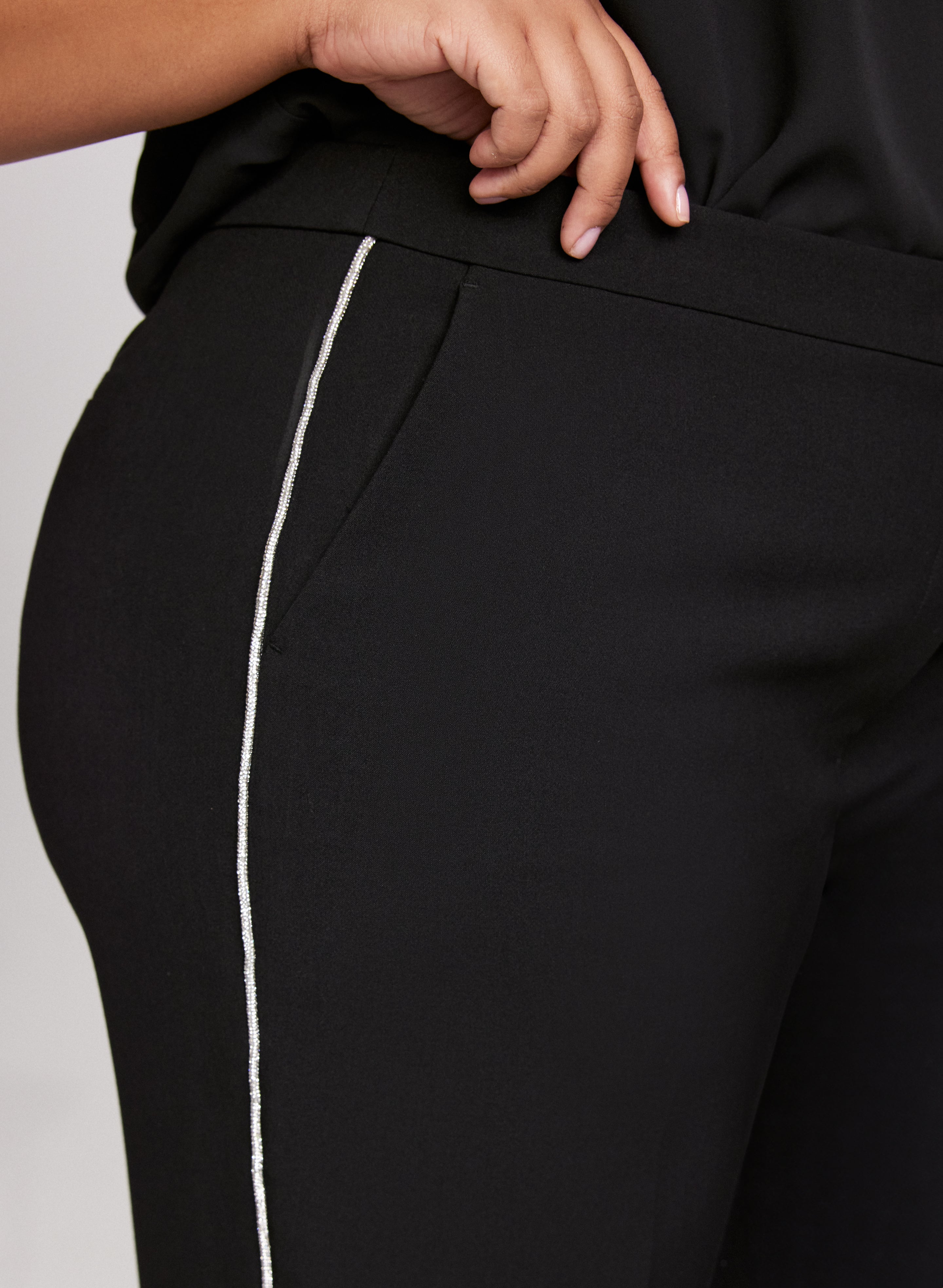 Premium Crystal Embellished Pants for Women - Elegant Rhinestone Detailing & Comfort Fit - Perfect for Parties, Weddings & Special Occasions