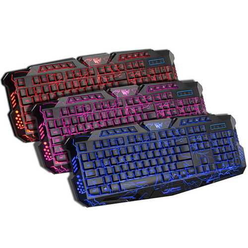 A878 Wired Gaming Keyboard - RGB Backlit, 3 Color Modes, Adjustable Brightness for PC & Laptop Gamers - Perfect for FPS, MOBA & Esports Gaming