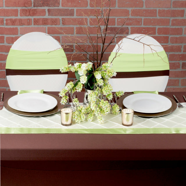 8 FT Rectangular Spandex Table Cover - Chocolate Brown - Perfect for Banquets, Weddings, and Events