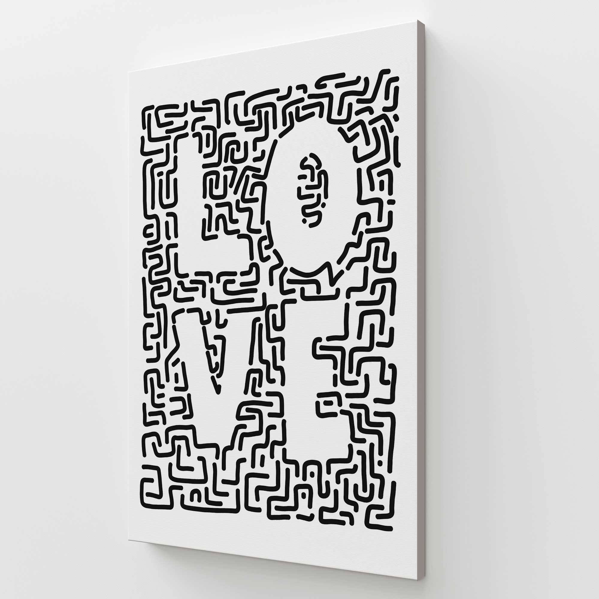 Heart Strings Large Canvas Print - Modern Abstract Wall Art for Living Room, Bedroom & Office Decor
