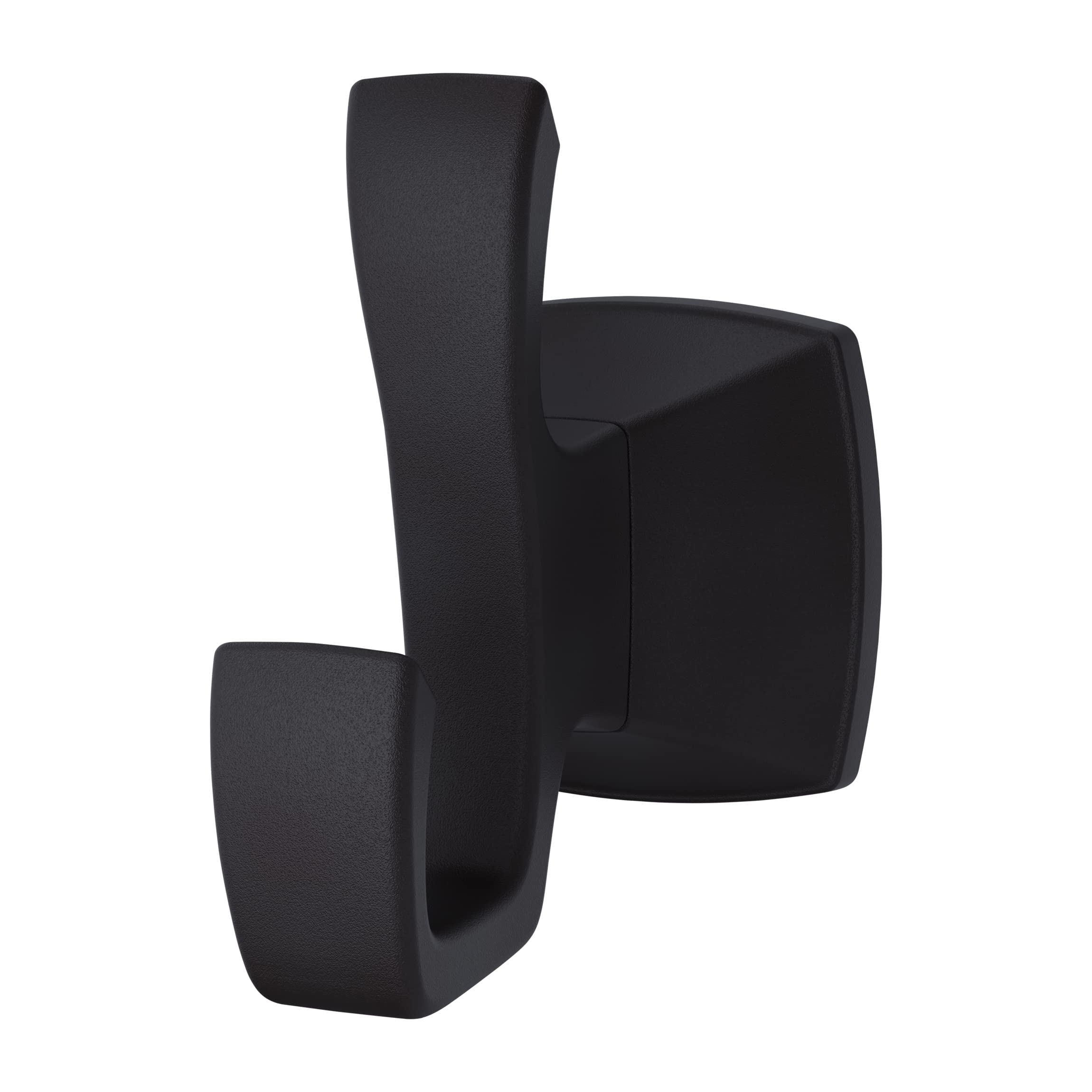 Pfister Venturi Matte Black Wall-Mounted Towel Hook - Screw-In Bathroom Accessory for Towels, Robes & Hats - Perfect for Bathrooms, Laundry Rooms & Entryways