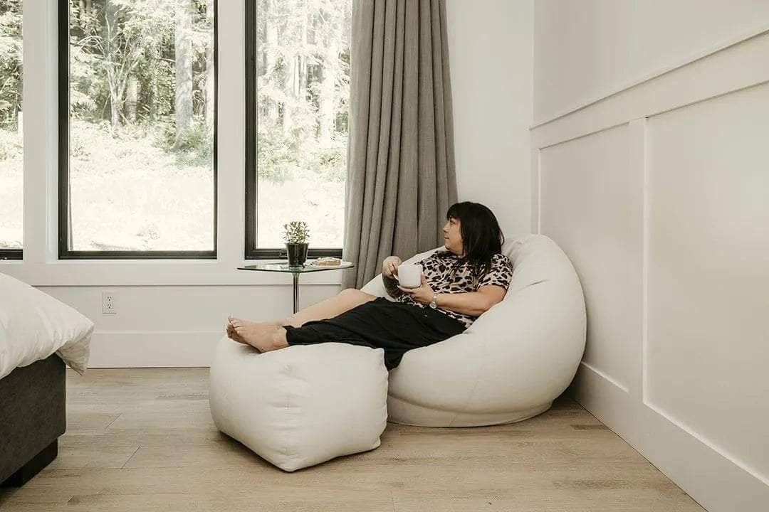 Big Pear Leather Bean Bag Chair - 5 Stylish Colors for Ultimate Comfort | Perfect for Living Room, Bedroom & Game Room Relaxation
