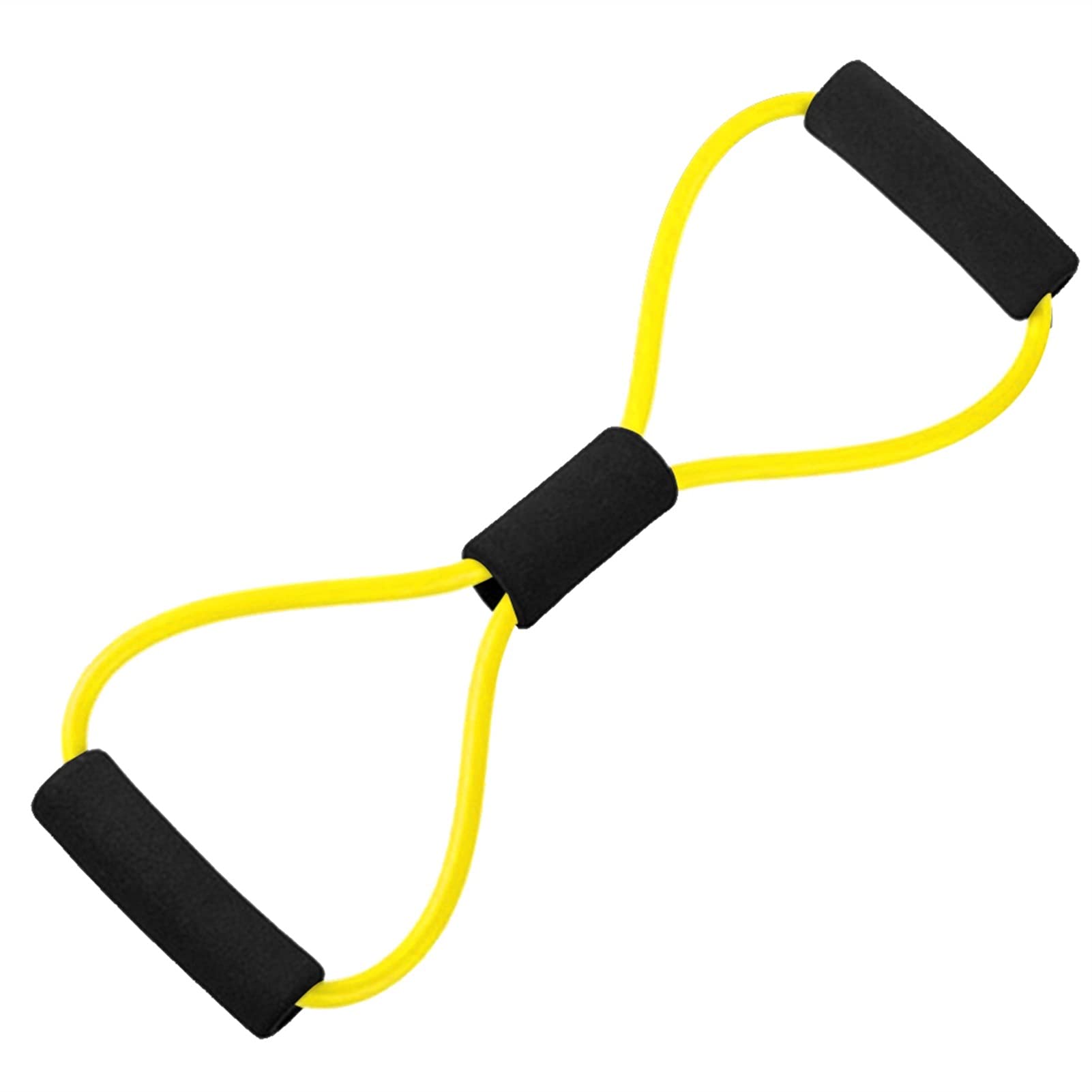 ONGHAHYIS 8-Word Chest Expander - Yoga Resistance Bands, Rope Workout Equipment for Muscle Fitness & Strength Training - Elastic Exercise Bands for Home Gym, Sports & Fitness (Light Yellow) - Perfect for Pull-Ups, Stretching & Full-Body Workouts