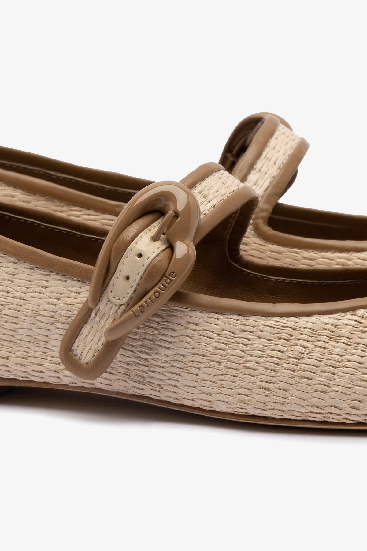 Verona Women's Ballet Flats - Natural Raffia & Hazelnut Leather Trim | Comfortable Casual Shoes for Work, Travel & Everyday Wear