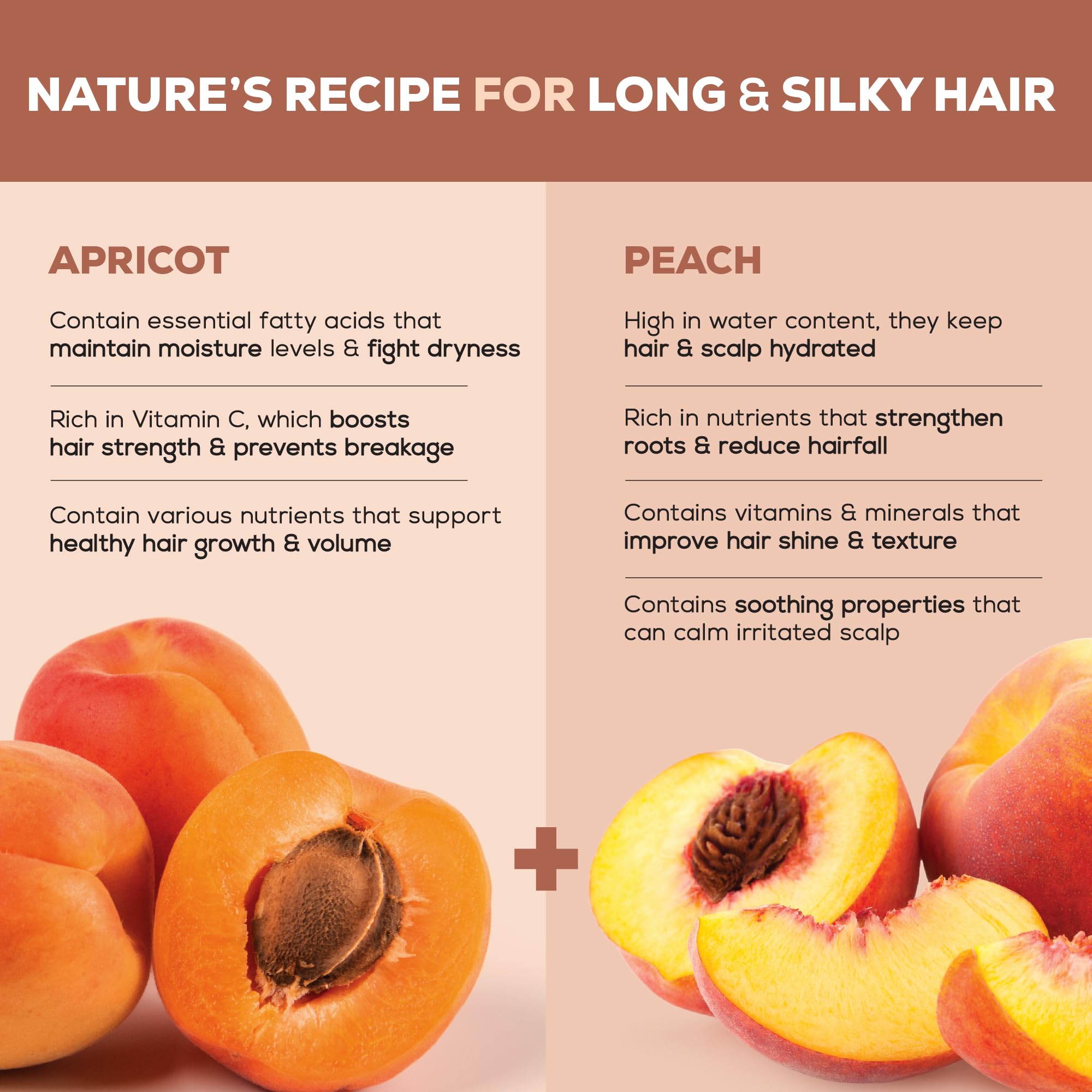 Joy Apricot & Peach Hair Growth Shampoo (340ml x 2 Pack) - Natural Conditioning Formula for Long, Soft & Silky Hair - Sulfate & Paraben Free - Ideal for Daily Hair Care & Scalp Nourishment