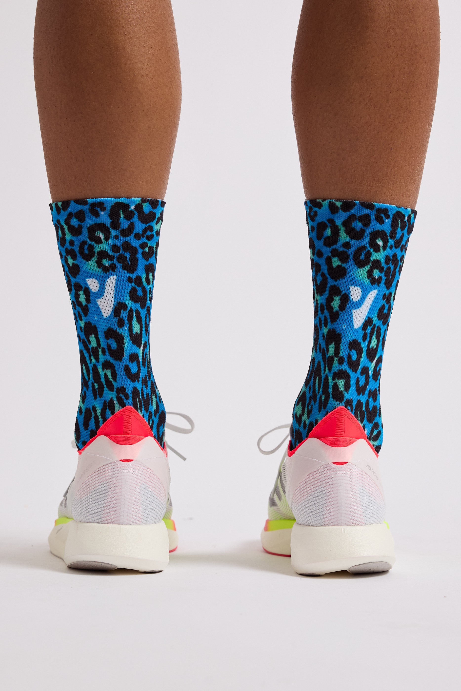 Blue Leopard Performance Socks for Running & Hiking - Breathable Athletic Socks for Men & Women - Non-Slip Comfort Workout Socks for Gym, Sports & Outdoor Activities