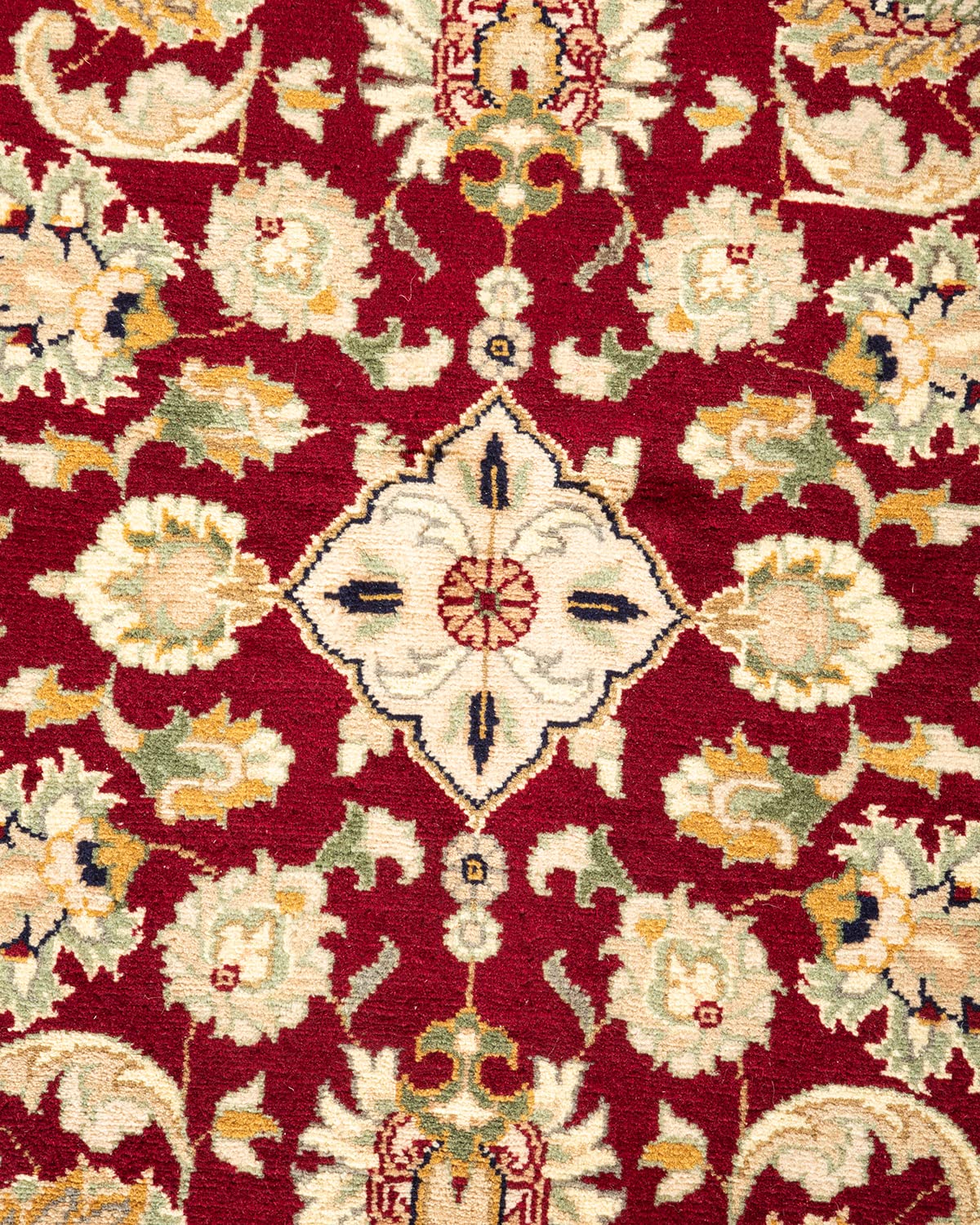 Handmade Wool Oriental Mogul Red 4x6 Area Rug - Traditional Hand-Knotted Design for Living Room, Bedroom & Dining Room Decor