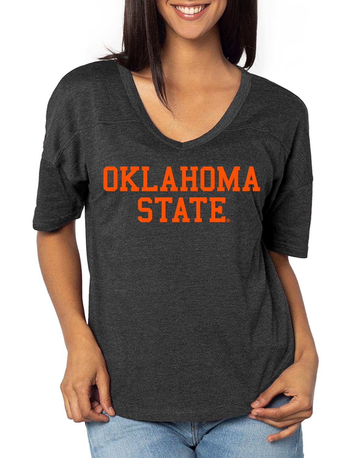 UG Apparel Women's V-Happy Jersey - Comfortable Casual T-Shirt for Everyday Wear | Perfect for Workouts, Lounging & Street Style Fashion